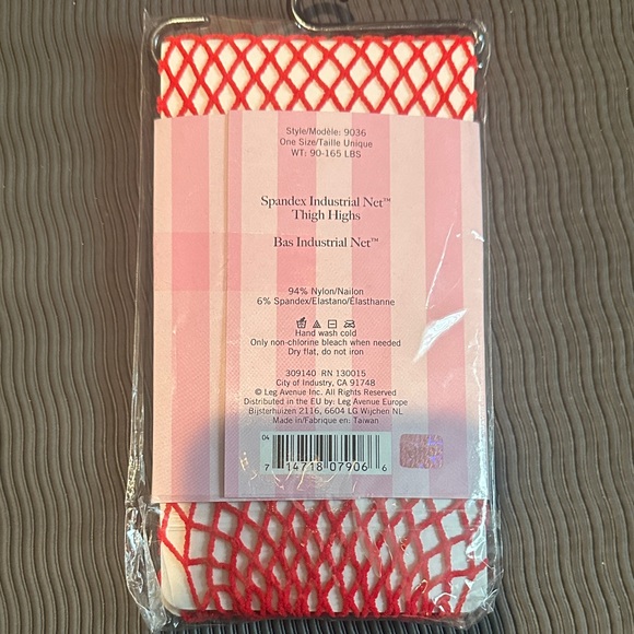 Leg Avenue Red Spandex Thigh Highs - Picture 2 of 3